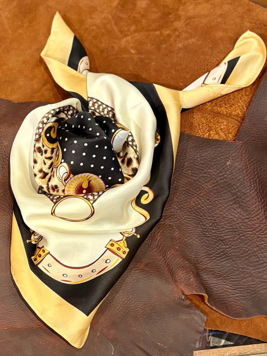 Silk Wild Rag - Cheeta And Poka Dots