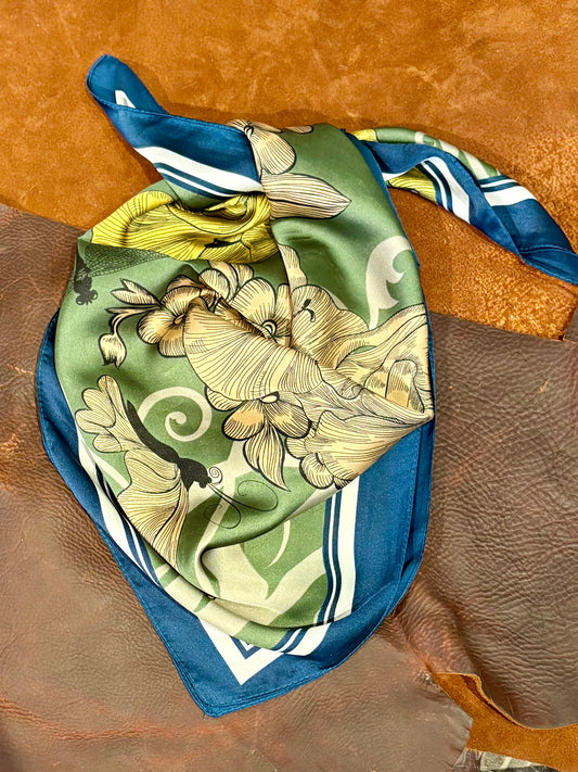 Silk Wild Rag - Hibiscus Floral