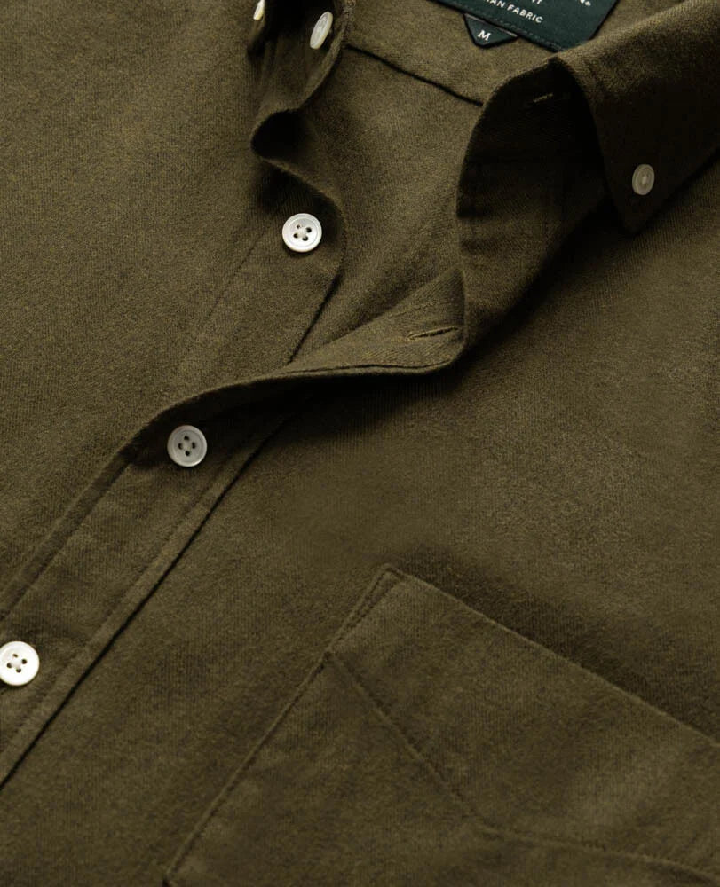 Barrhill Sports Fit Shirt - Khaki