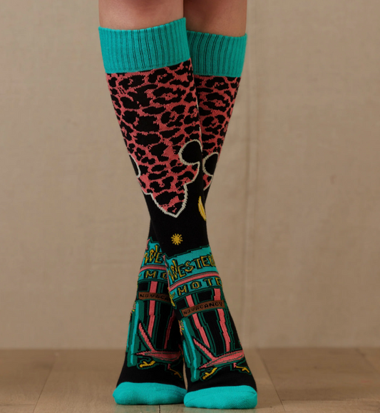 Retro Western Motel Socks