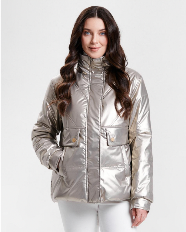 Nikki Jones - Metallic Gold Puffer