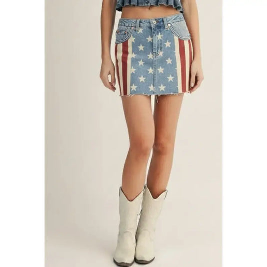 USA Denim Mini Skirt