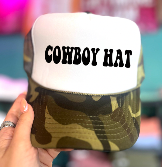 COWBOY HAT - Foam Trucker Cap - camo