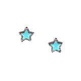 Cowboy Turquoise Star Stud Earrings