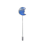 Moon Stick Onyx Hat Pin