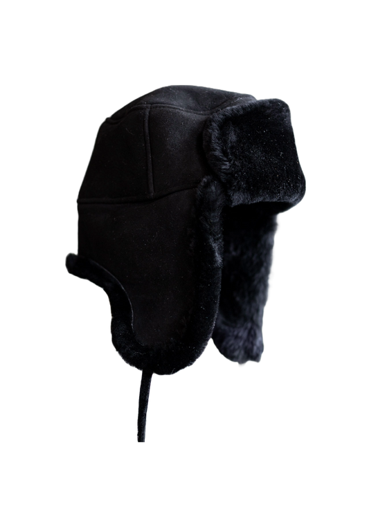 Sheepskin Pilot Hat - Olaf - Black
